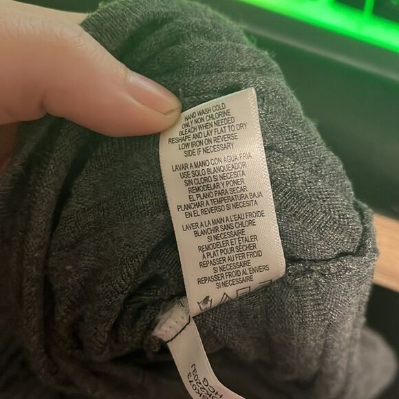 Calvin Klein Dark Grey Cowl Neck Sweater size medium - Picture 5 of 5